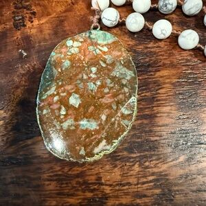 Long beaded necklace 
21 inches